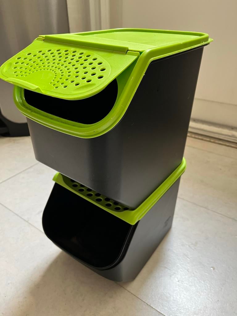 Tupperware Smart Opbergbakken voor groente of fruit., Ophalen of Verzenden, Gebruikt, Groen, Bus of Trommel