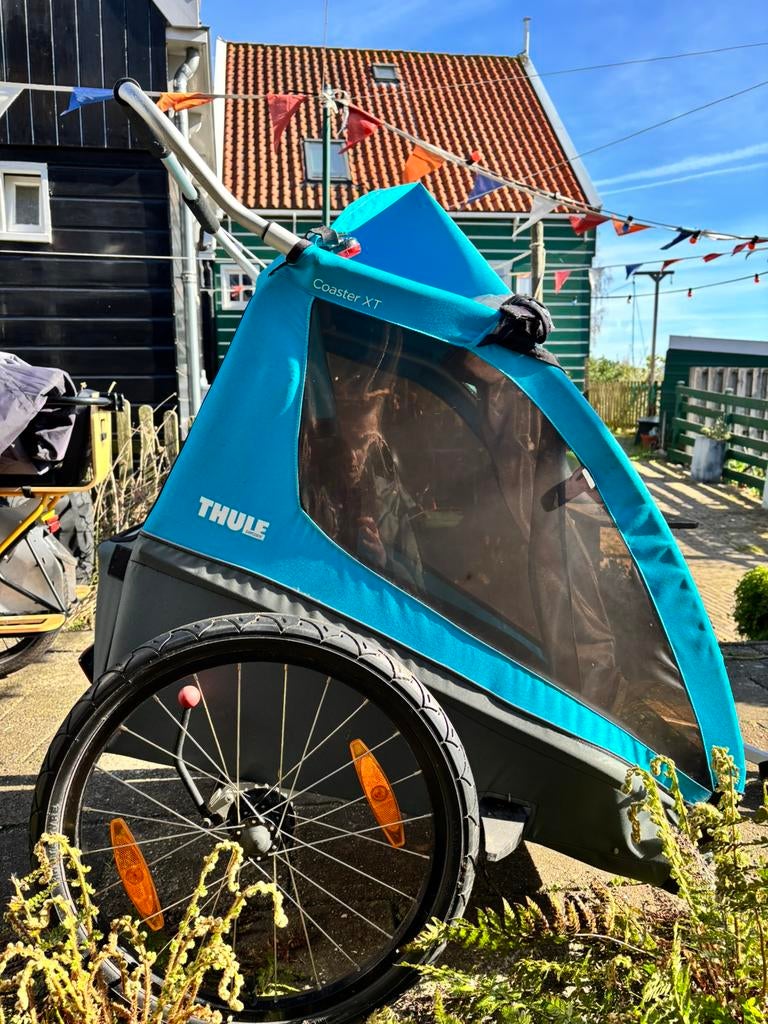 Thule Coaster 2XT Fietskar met hoes en koppelstuk, Ophalen, Opvouwbaar, Zo goed als nieuw, Kinderkar