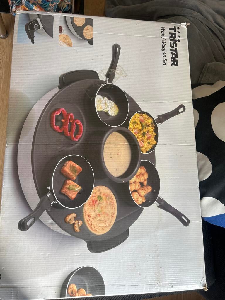 Tristar Wok/Wadjan Set voor 6 personen, Witgoed en Apparatuur, Gourmetstellen, Nieuw, 4 t/m 7 personen, Ophalen of Verzenden