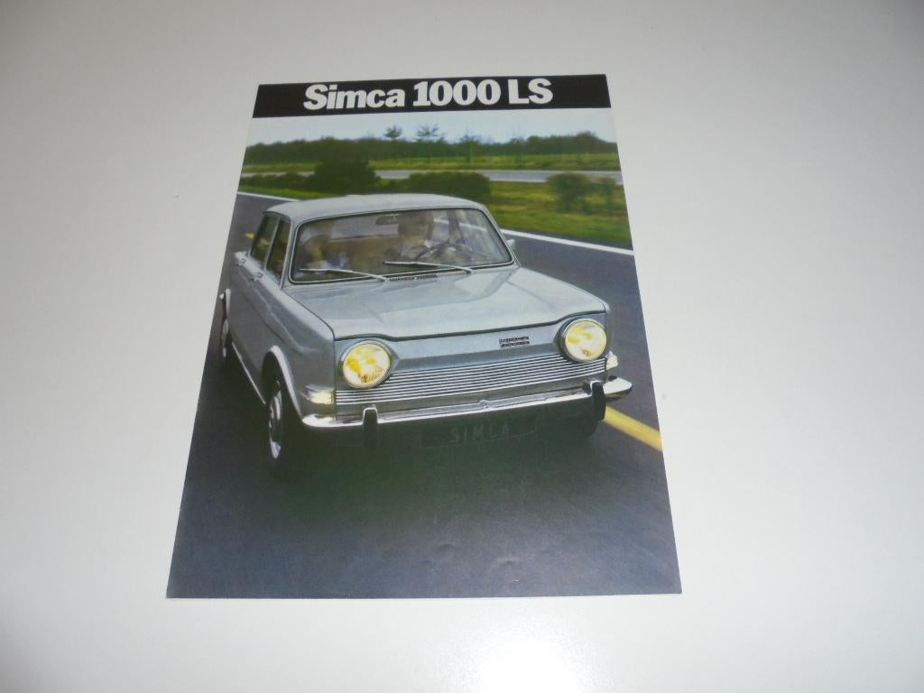 brochure Simca 1000 LS  1973, Boeken, Ophalen of Verzenden, Zo goed als nieuw, Overige merken
