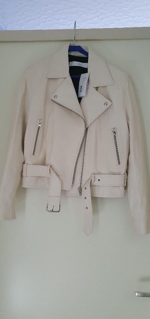 Nieuw Iro leren jas jack bikerjack maat M/L, Maat 38/40 (M), Wit, Nieuw, Ophalen of Verzenden
