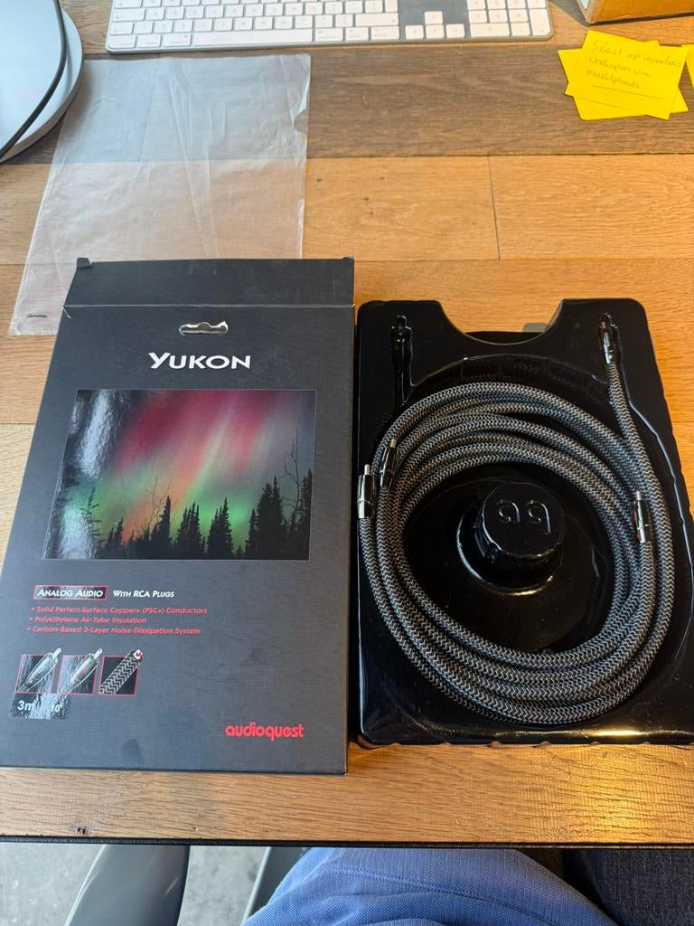 AudioQuest 3m Yukon RCA, Ophalen of Verzenden, Zo goed als nieuw, Minder dan 2 meter, Interlink-kabel