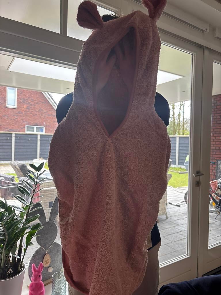 Roze badponcho met oortjes, Kinderen en Baby's, Babykleding | Overige, Ophalen, Zo goed als nieuw, Jongetje of Meisje