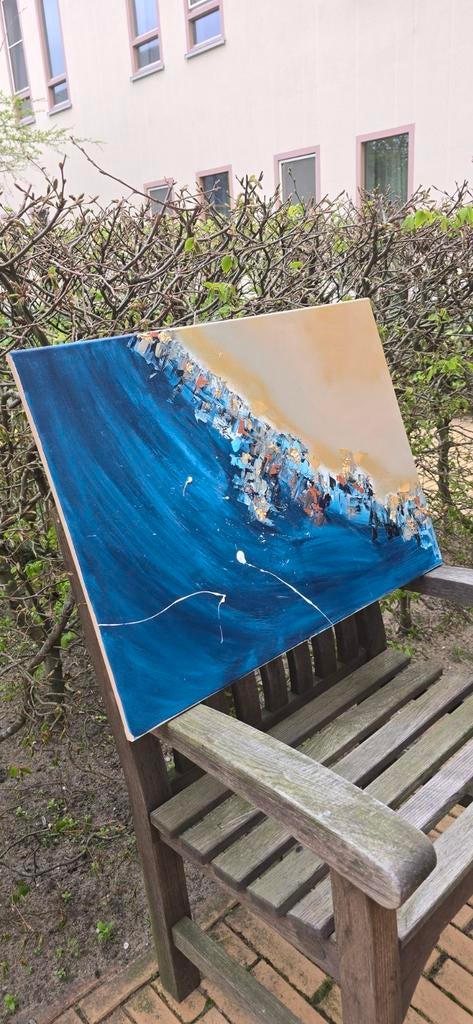 Abstract, bladgoud, Ophalen of Verzenden