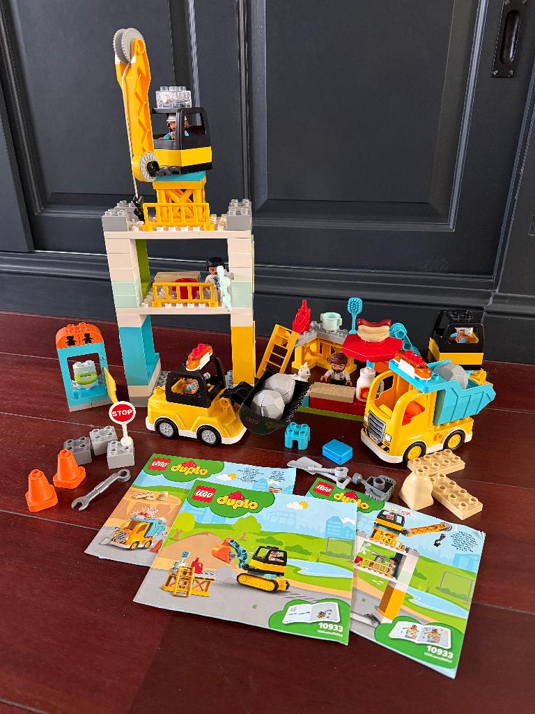 Lego Duplo Torenkraan & Bouwterrein 10933, Kinderen en Baby's, Speelgoed | Duplo en Lego, Ophalen of Verzenden, Zo goed als nieuw