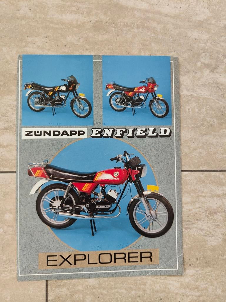 Zündapp Enfield folder, Ophalen of Verzenden, Zo goed als nieuw
