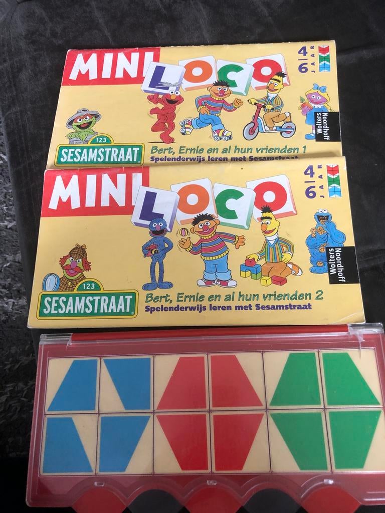 Mini Loco Sesamboekjes 1 & 2 met basisdoos, Kinderen en Baby's, Speelgoed | Educatief en Creatief, Ophalen of Verzenden, Gebruikt