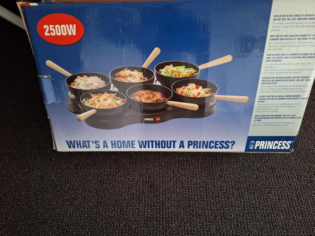Princess Wok Set / Gourmetstel 2500W -, Ophalen of Verzenden, Nieuw, 4 t/m 7 personen