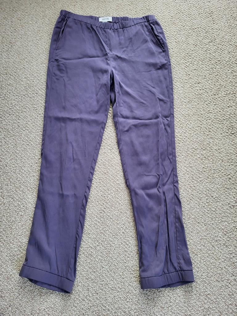 Zgan paarse broek ,designer READY TO FISH by Ilja Fisher, Kleding | Dames, Maat 38/40 (M), Verzenden, Paars, Driekwart