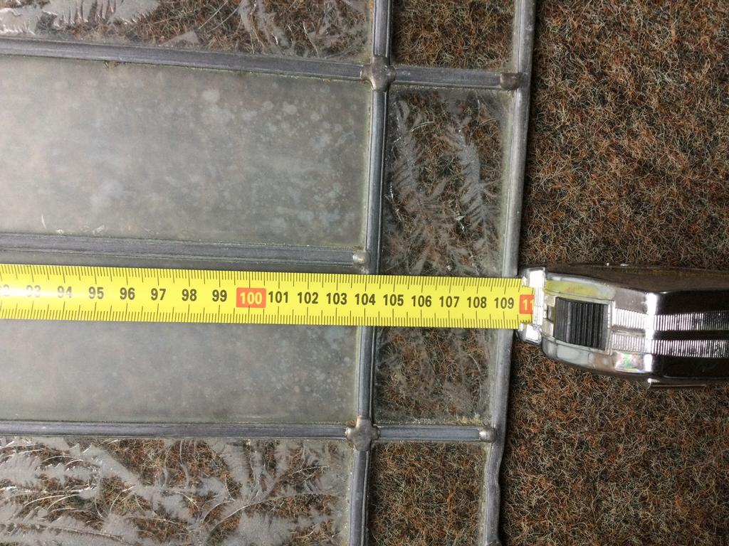 Glas in lood ramen voor deur 110 x 21 cm, Ophalen, Zo goed als nieuw