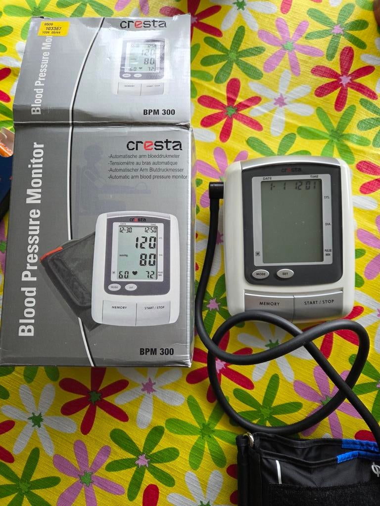 Cresta Automatische Arm Bloeddrukmeter BPM 300 - Nieuwstaat, Ophalen of Verzenden, Zo goed als nieuw, Overige typen