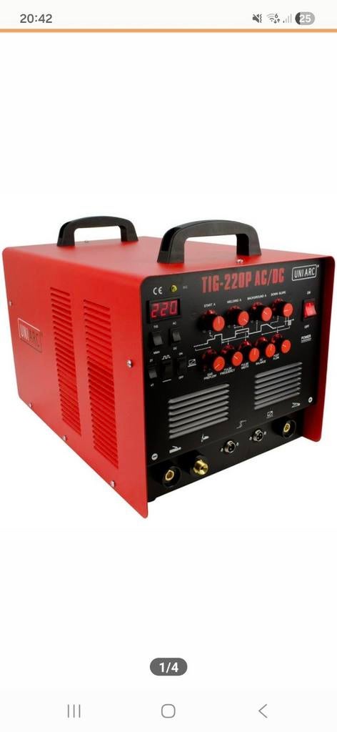 TIG Lasapparaat ACDC 200 Amp met Slangenpakket en Gasfles, Ophalen