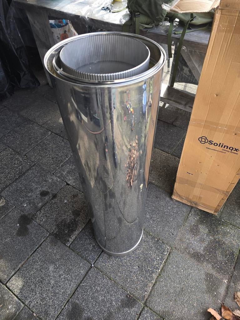 Solinox dubbelwandige kachelpijp 1 meter, Huis en Inrichting, Kachels, Nieuw, Inbouw, Houtkachel, Hout, Ophalen of Verzenden