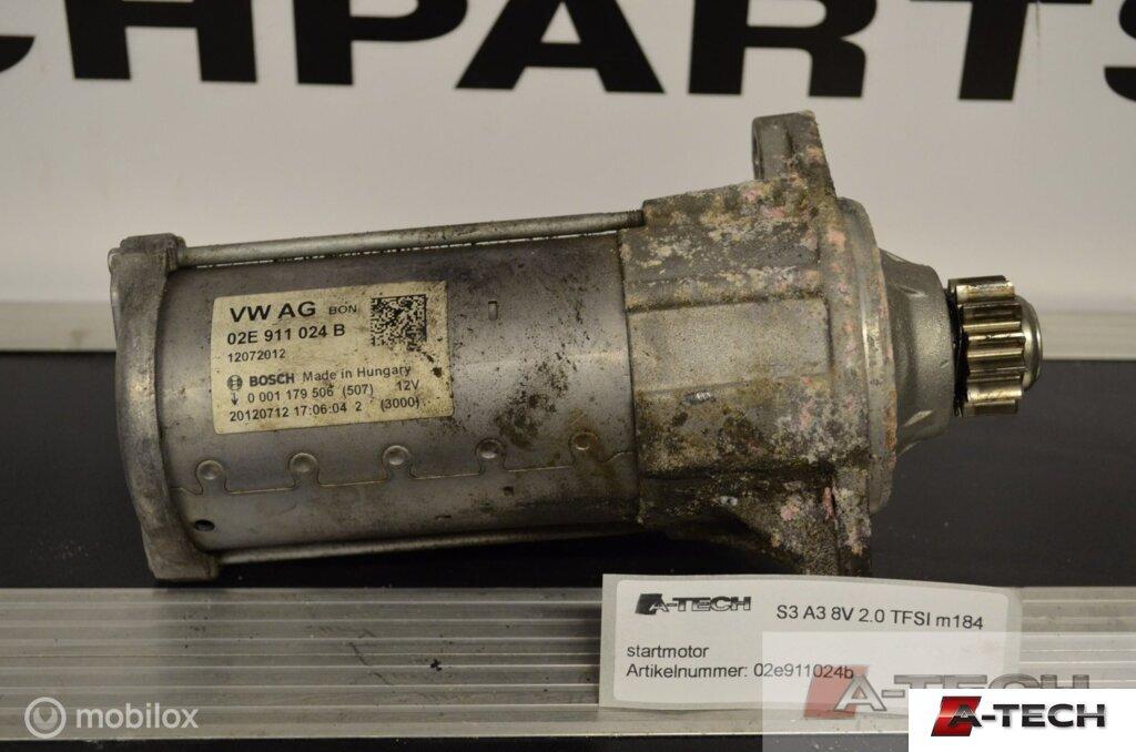 Startmotor  Audi A3  8V 2.0 TFSI S3 quattro 02e911024b, Audi, Gebruikt, Audi, Ophalen of Verzenden