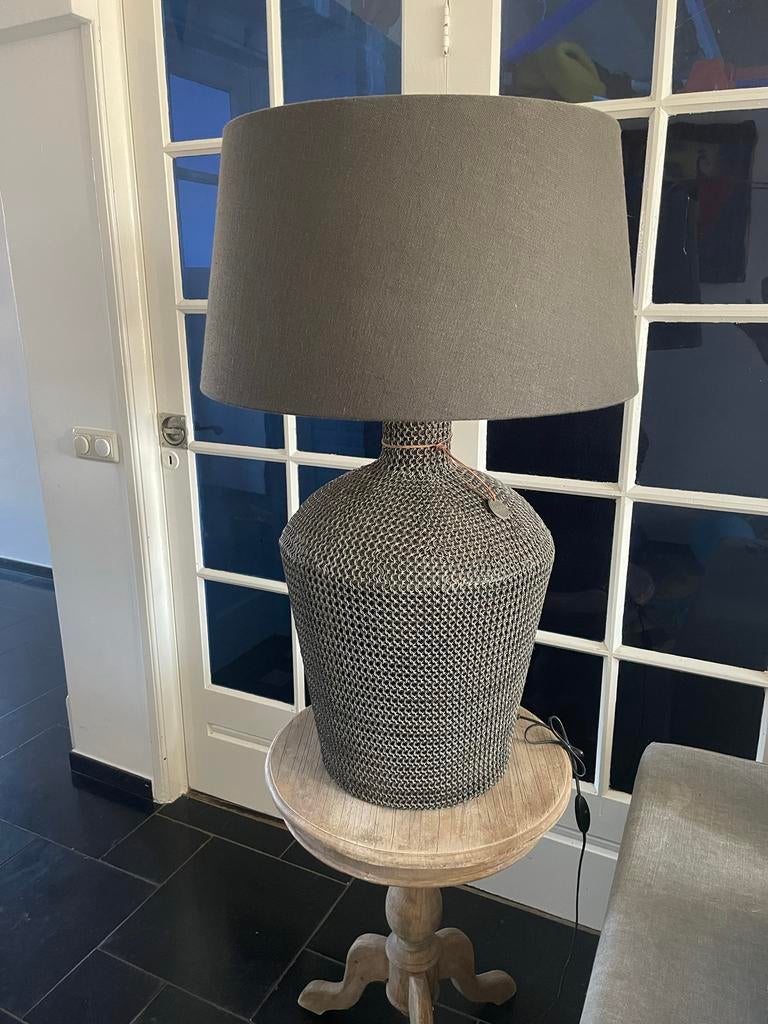 Hofzz grote grijze tafellamp met kettingen, Ophalen, Zo goed als nieuw, Overige materialen, 75 cm of meer