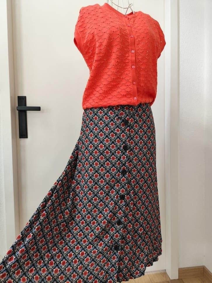 King Louie Juno Button Skirt Palmer, Kleding | Dames, Rokken, Maat 38/40 (M), Overige kleuren, Nieuw, Ophalen of Verzenden