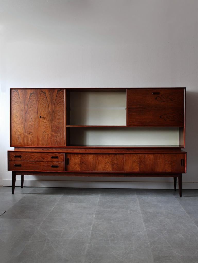 Vintage mid-century highboard in palissander door TopForm, Ophalen, Onbekend, Zo goed als nieuw, Onbekend