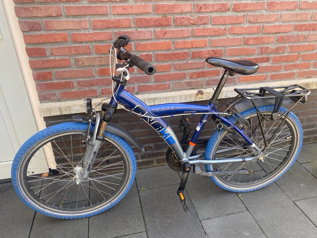 Batavus Snake blauw, Ophalen, Gebruikt, 24 inch, Versnellingen