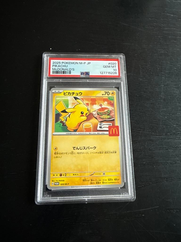 Pikachu 020/M-P McDonald's PSA 10, Verzenden, Zo goed als nieuw, Losse kaart