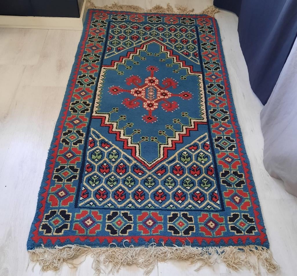 Tunesisch tapijt in goede staat 80 bij 150cm, 100 tot 150 cm, Zo goed als nieuw, Tunesisch, Etnisch, 50 tot 100 cm