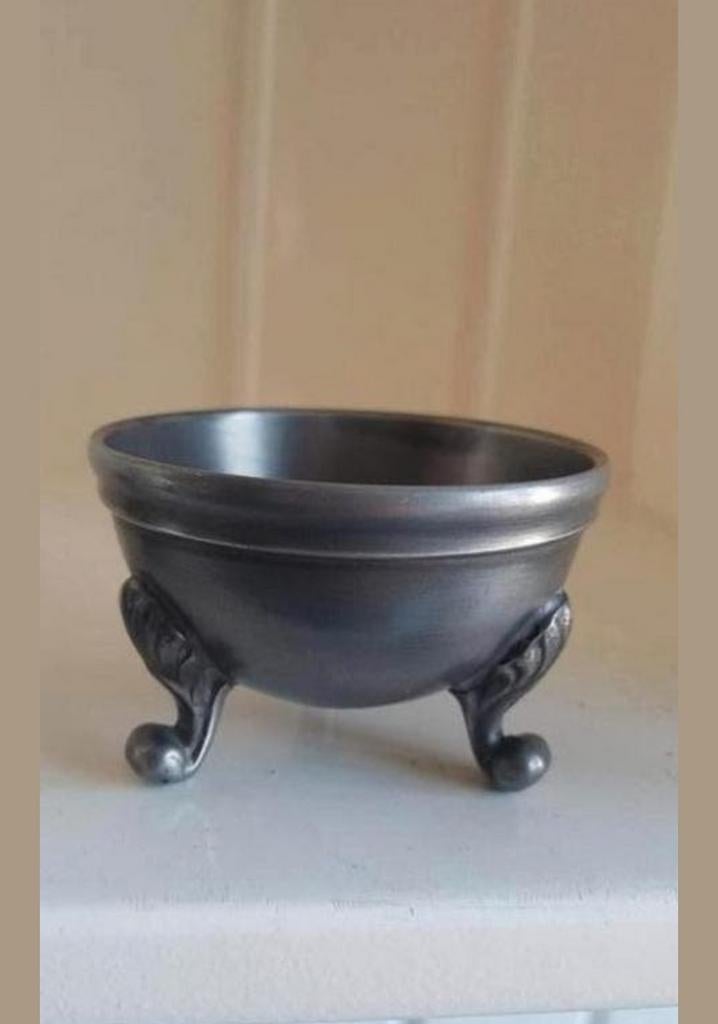 Vintage Tinnen Schaaltje op Voetjes - Decoratief, Antiek en Kunst, Ophalen
