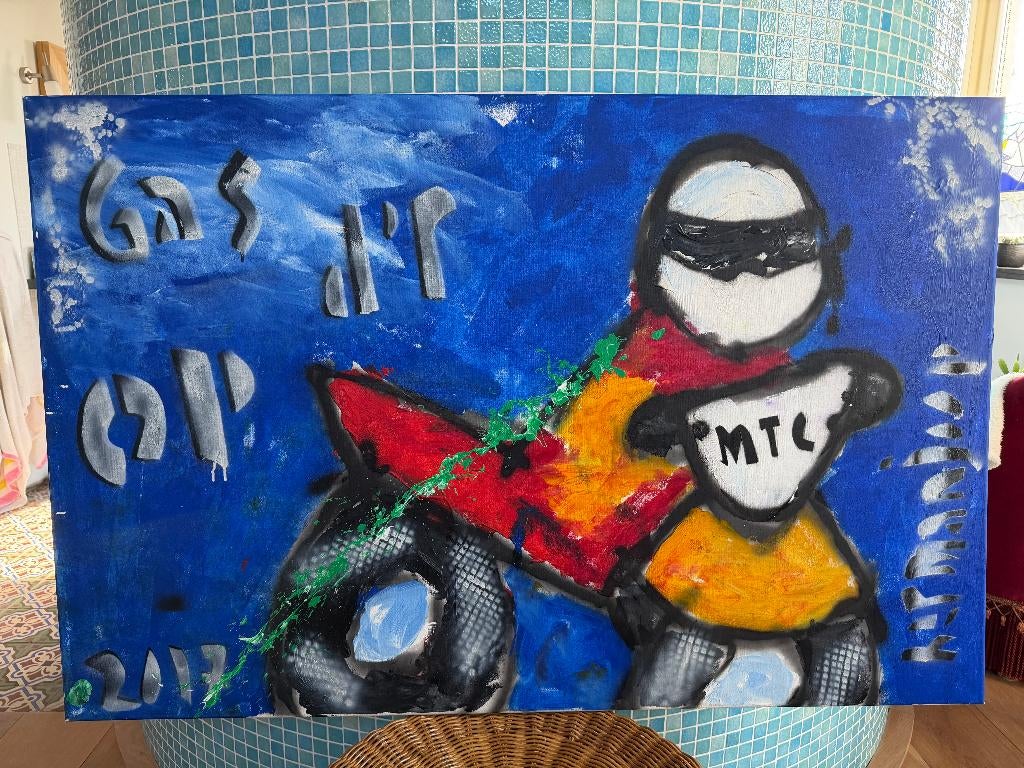 Schilderij op Canvas Herman Brood stijl, Ophalen, Zo goed als nieuw