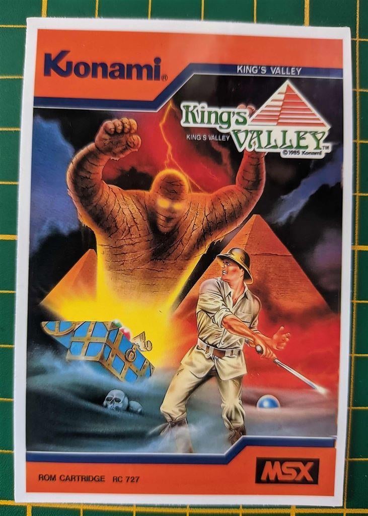 KING'S VALLEY KONAMI MSX STICKER, Verzamelen, Ophalen of Verzenden, Nieuw, Bedrijf of Vereniging