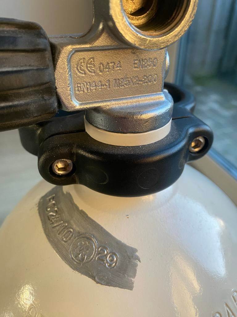 Duikfles 12L 'bommetje' - Gekeurd tot 10/29, Ophalen of Verzenden, Gebruikt, Duikfles