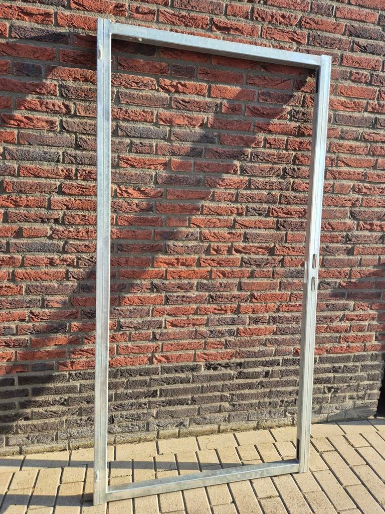 Verstelbaar poortframe verzinkt 190x98,5, Ophalen, 200 cm of meer, Draaipoort