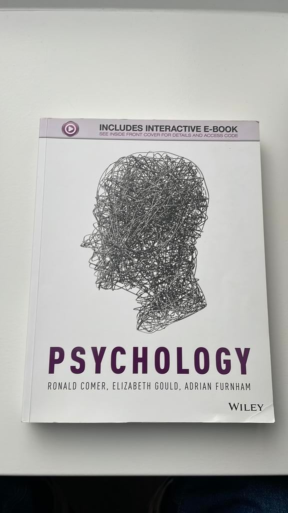 Psychology - Ronald Comer, Elizabeth Gould, Adrian Fulham, Ophalen of Verzenden, Beta, Zo goed als nieuw, WO
