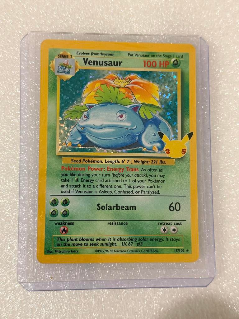 Pokémon kaart Venusaur - Celebrations 25th Anniversary, Ophalen of Verzenden, Zo goed als nieuw, Losse kaart, Foil