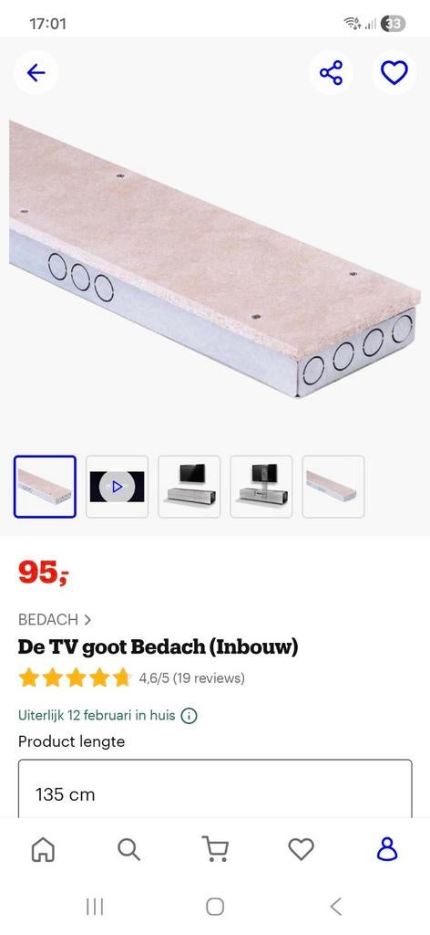 Moderne TV Goot Bedach (Inbouw), Ophalen, Minder dan 50 cm, 100 tot 150 cm, Nieuw