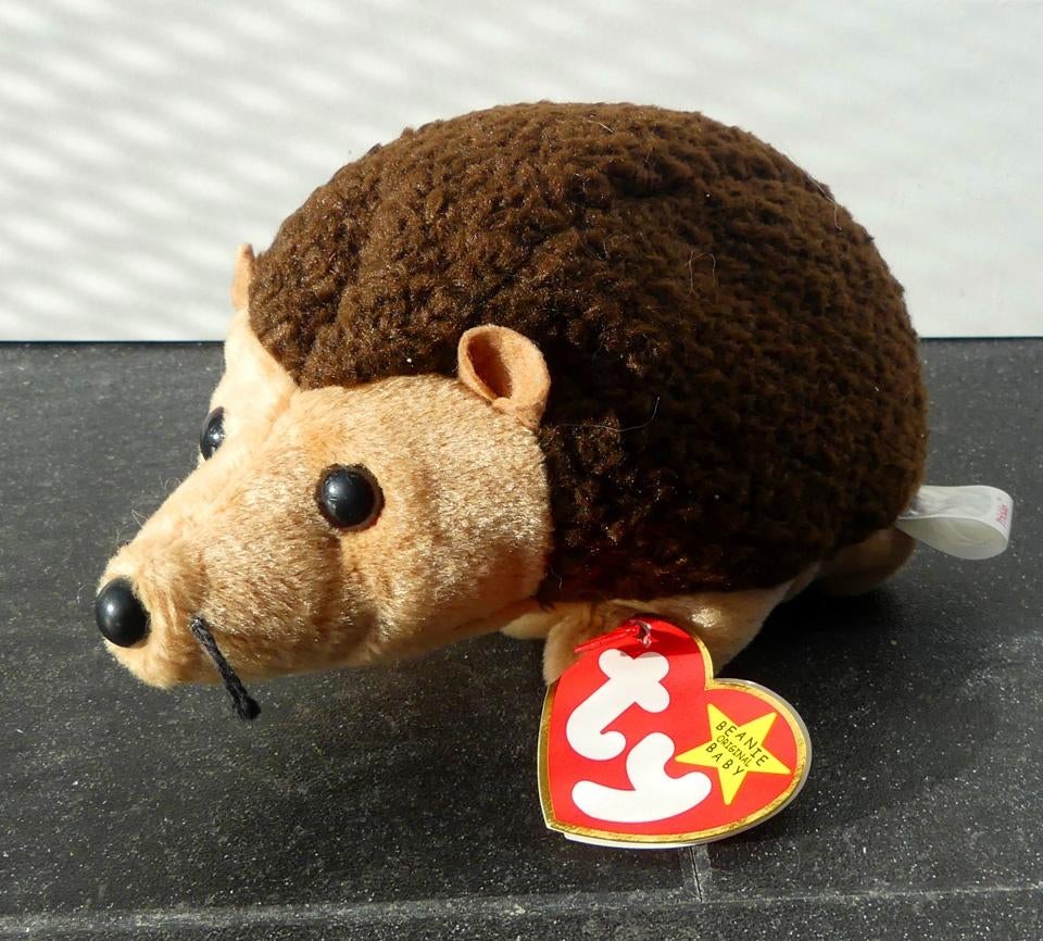 Ty Beanie Baby Prickles egel egeltje met hartlabel, Ophalen of Verzenden, Zo goed als nieuw, Overige typen