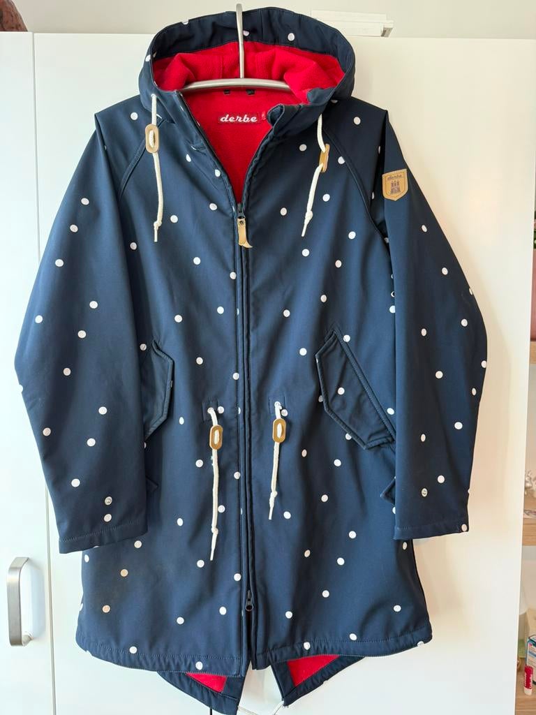 Derbe softshell / regen jas Island Friese maat 38, Ophalen of Verzenden, Zo goed als nieuw, Maat 38/40 (M), Blauw