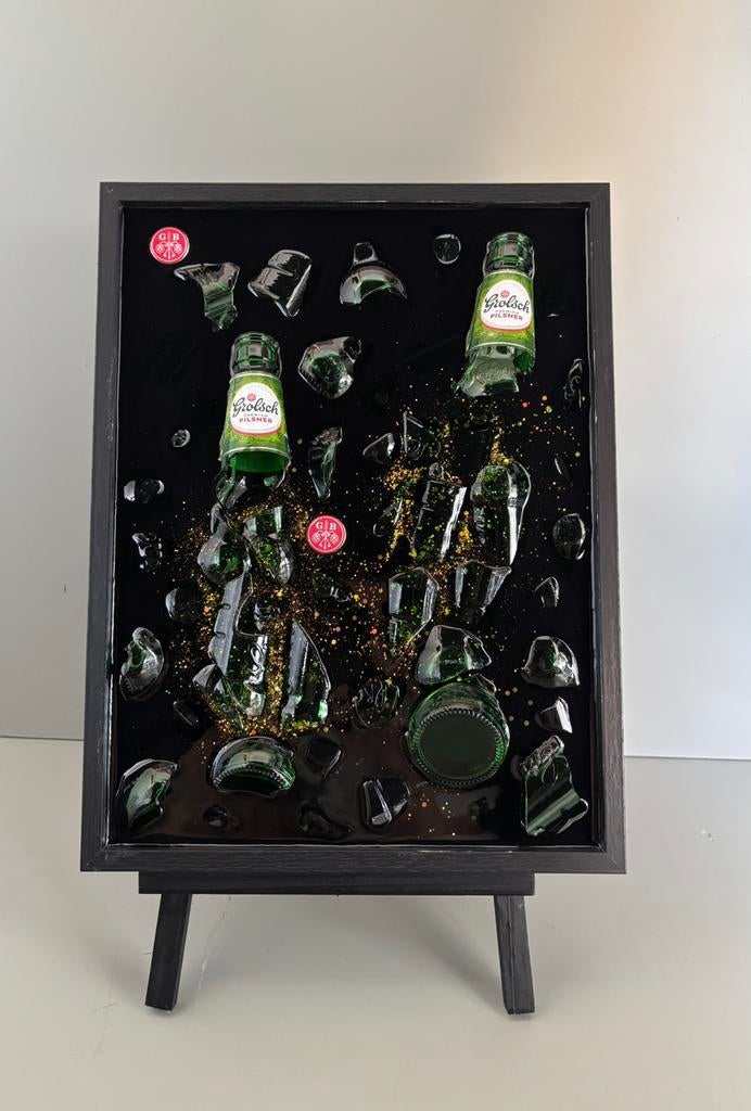 Grolsch epoxy schilderij, Antiek en Kunst, Ophalen of Verzenden
