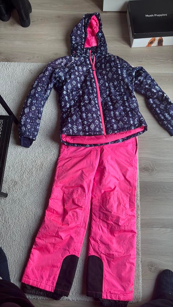 Skiset blauw/roze 146/164, Ophalen, Gedragen, Maat 34 (XS) of kleiner, Broek
