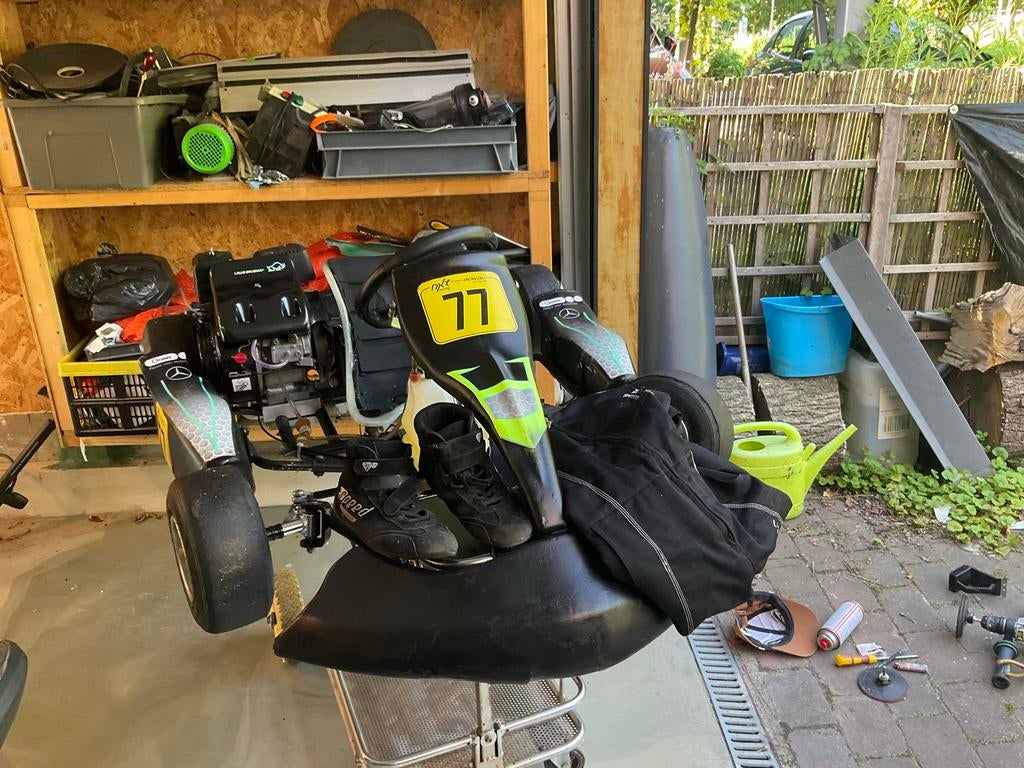 Parolin Rocky Kart - Raceklaar! Met mycron 4,pitkar en pak, Sport en Fitness, Karting, Zo goed als nieuw, Kart, Ophalen