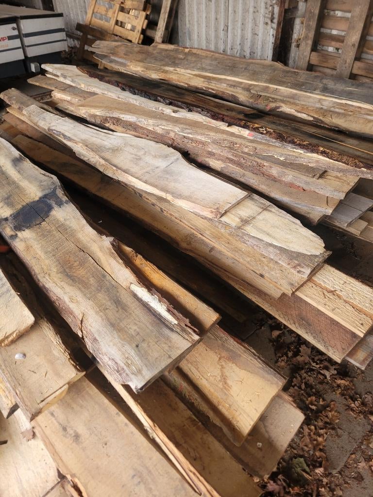 Eiken schaaldelen boomplanken boomplankdelen, Ophalen of Verzenden, 250 cm of meer, Planken