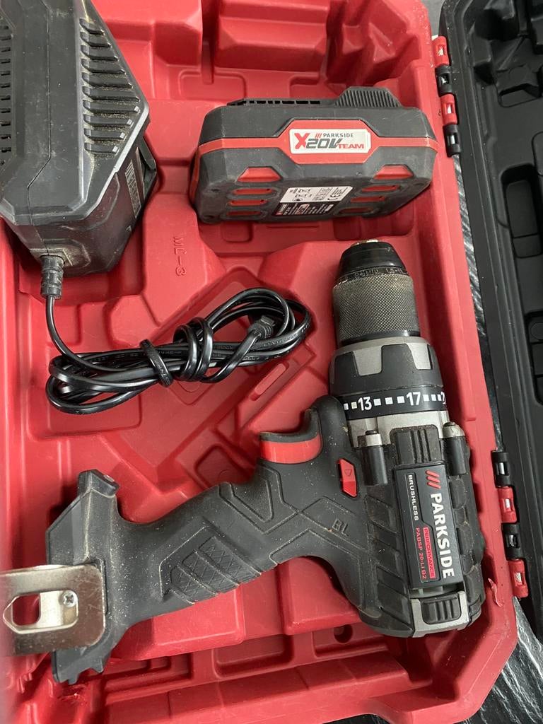 Parkside  boor schroefmachine zonder koolborstels, Doe-het-zelf en Verbouw, Ophalen of Verzenden, Zo goed als nieuw, Boor- en Schroefmachine