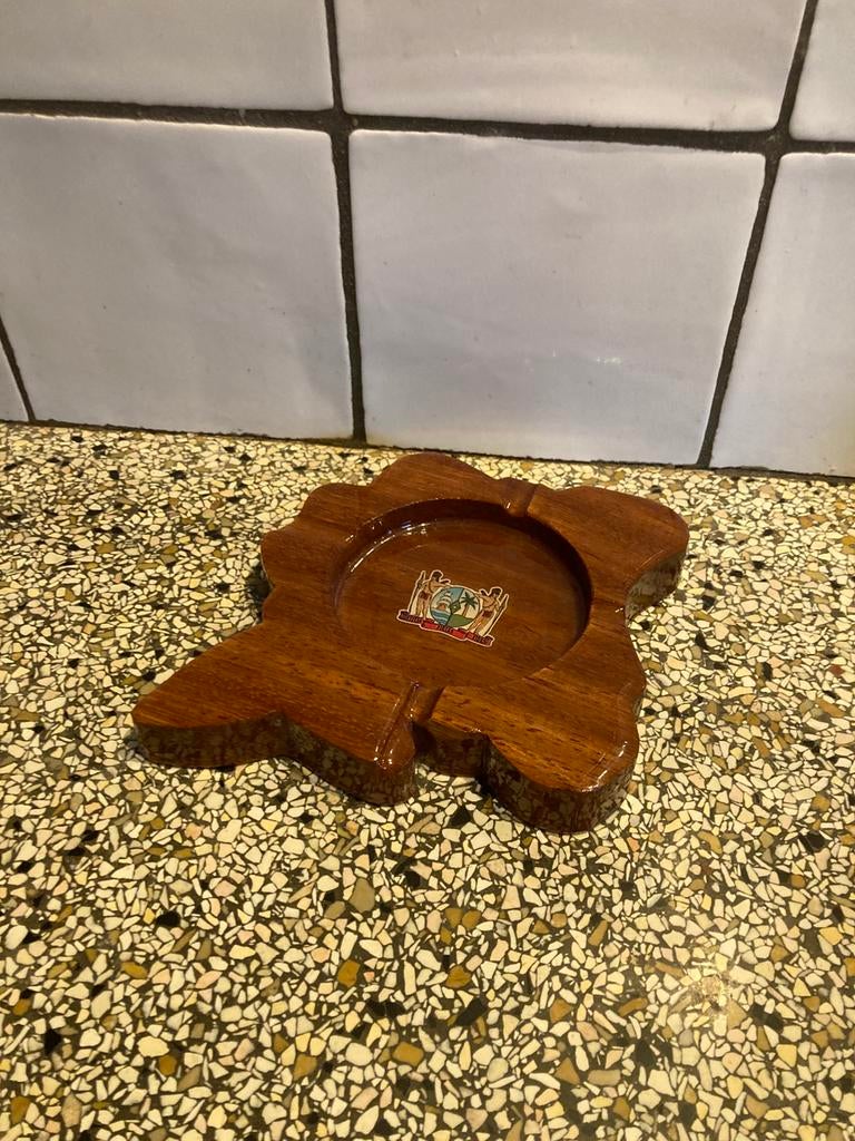 Houten asbak, Verzamelen, Rookartikelen, Aanstekers en Luciferdoosjes, Ophalen of Verzenden, Zo goed als nieuw, Asbak