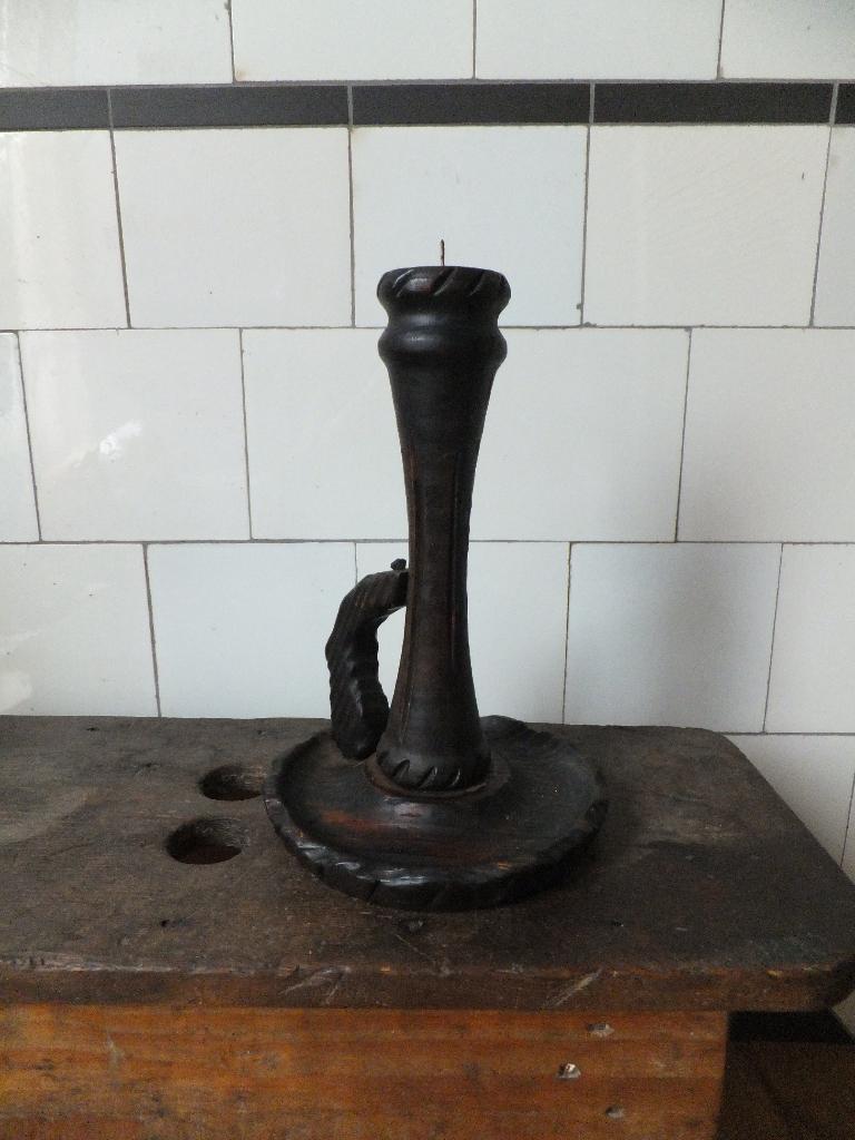 grote brutalist kandelaar, stoer model vintage kaardenhouder, Antiek en Kunst, Ophalen