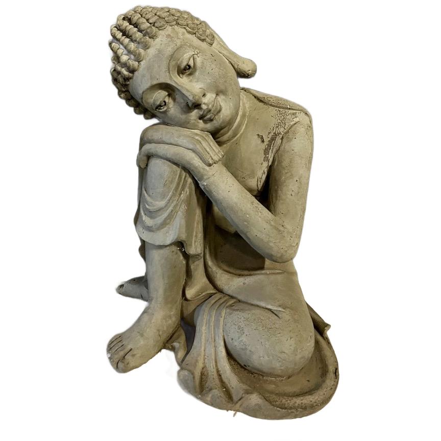 zittend boeddha beeld tuinbeeld, Verzamelen, Beelden en Beeldjes, Ophalen of Verzenden, Zo goed als nieuw, Mens