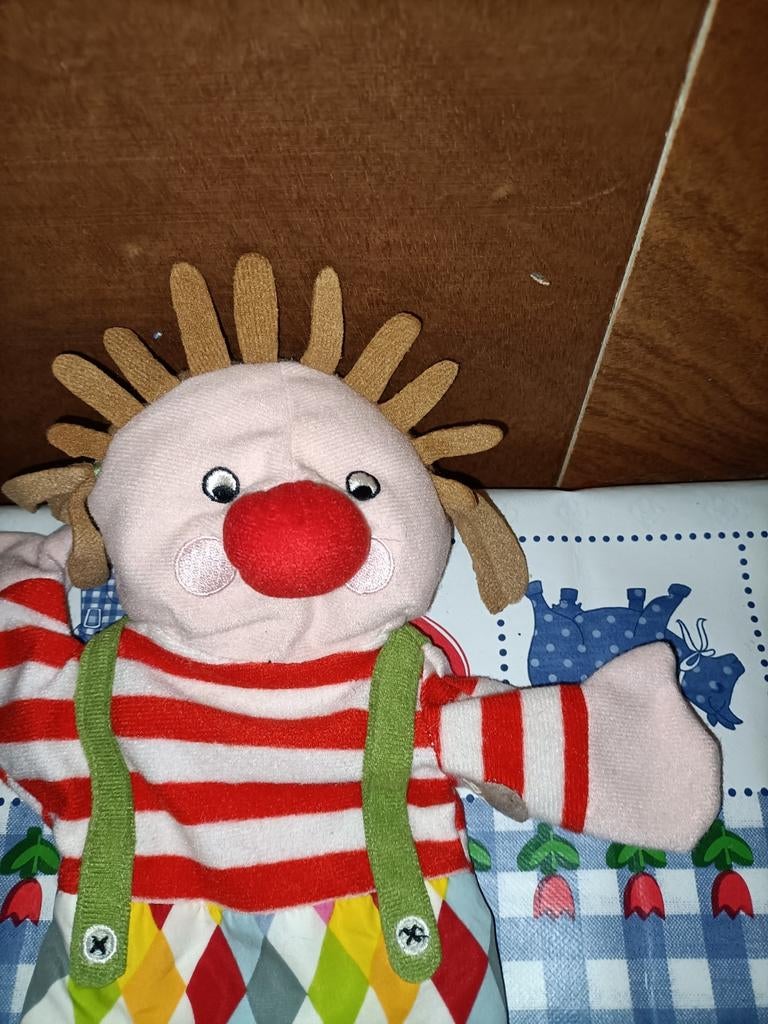 Ikea clown handpop 24 cm groot, Ophalen of Verzenden, Zo goed als nieuw, Overige typen