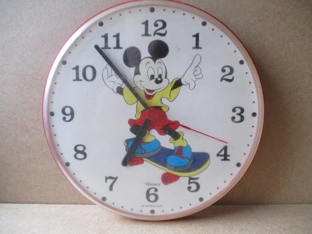 adv9776 mickey klok, Ophalen, Mickey Mouse, Gebruikt, Overige typen