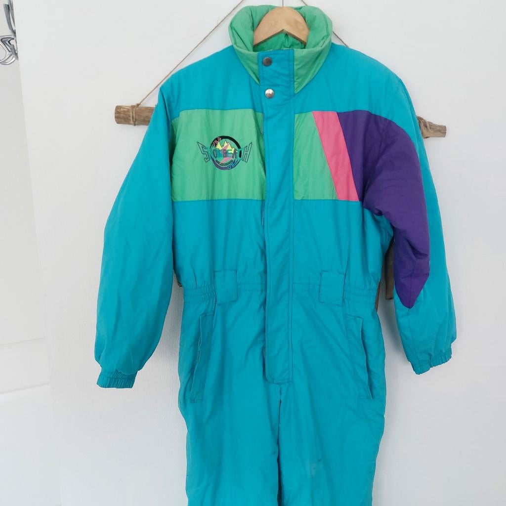 Vintage skipak fila 164/S  fout après-ski carnaval klunen, Overige merken, 160 tot 180 cm, Ophalen of Verzenden, Zo goed als nieuw