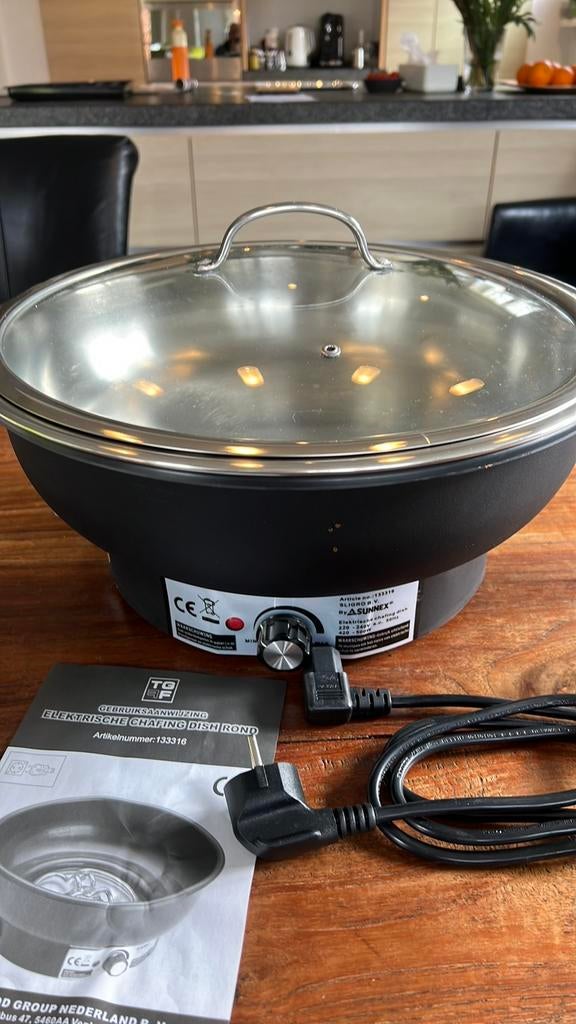 Chafing Dish electrisch  6.8 liter professioneel, Ophalen of Verzenden, Zo goed als nieuw