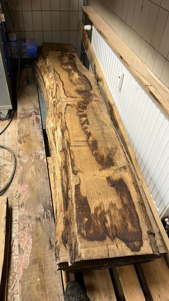 Frans eiken schaaldelen 41 mm dik, Doe-het-zelf en Verbouw, Hout en Planken, Eiken, Ophalen of Verzenden, Zo goed als nieuw, 250 tot 300 cm