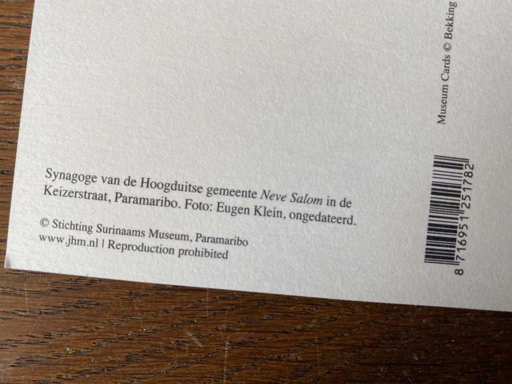 Ansichtkaart Synagoge Keizerstraat, Paramaribo, Ophalen of Verzenden, Voor 1920, Ongelopen, Buiten Europa
