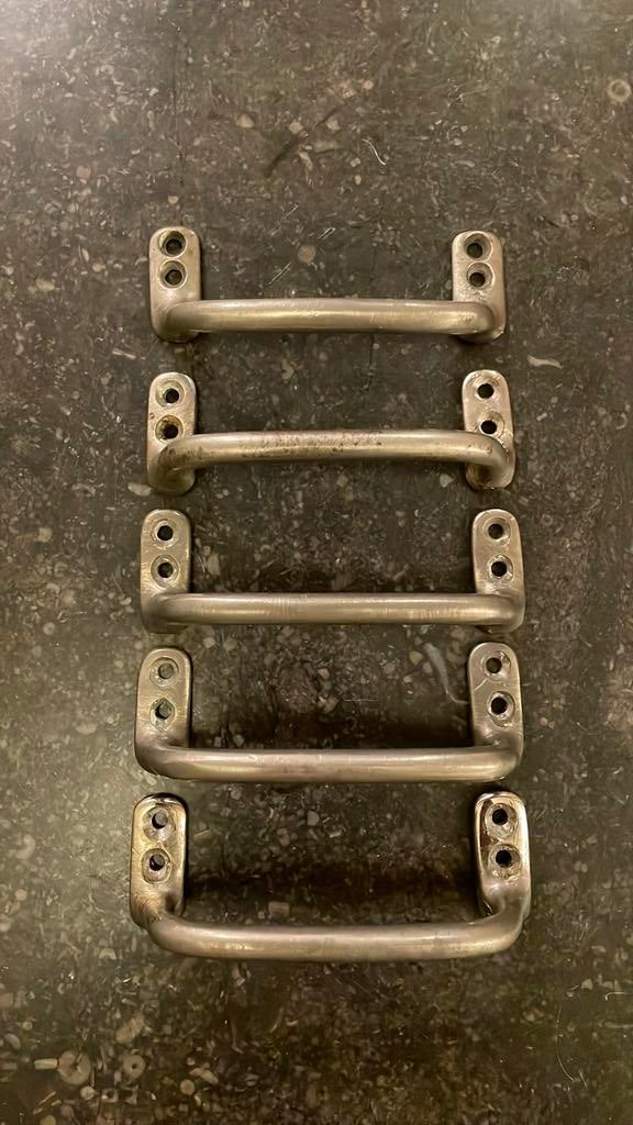 5x Schuifraamgrepen Antiek Jaren ‘30 - VERNIKKELD raamgrepen, Ophalen of Verzenden