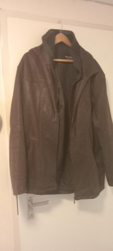 Leren jas xl. Bruin, Kleding | Heren, Ophalen, Zo goed als nieuw, Maat 56/58 (XL), Bruin
